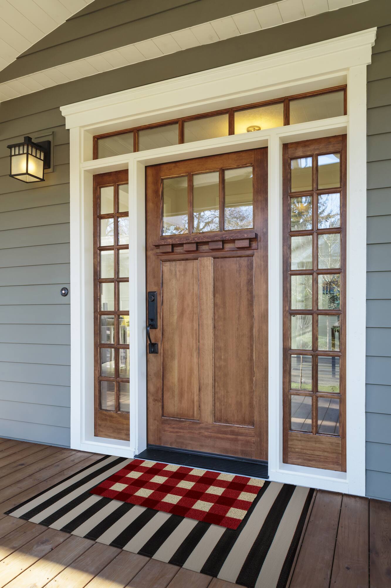 DII® Red & White Buffalo Check Doormat